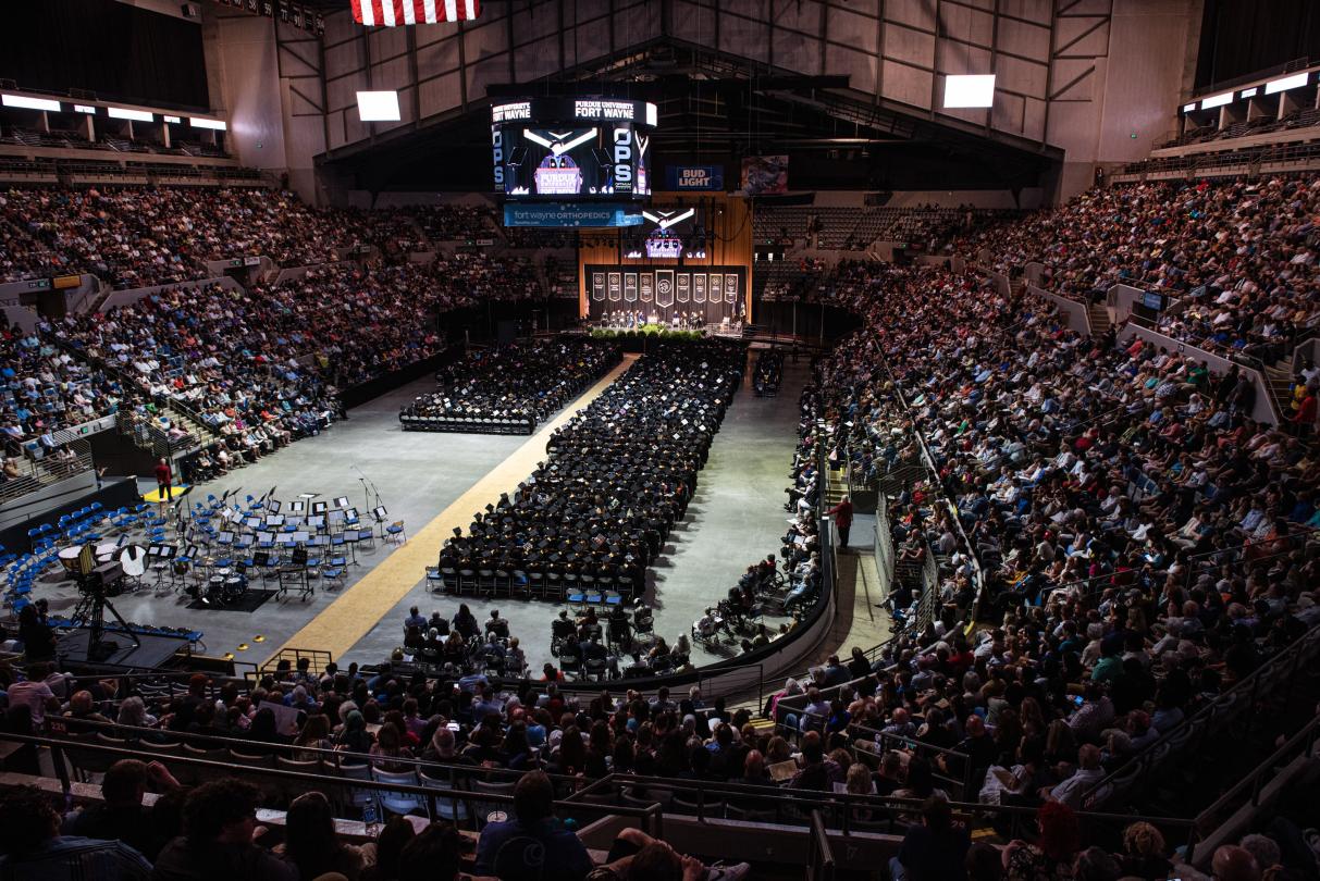 PFW 2023 Commencement in the Allen County War Memorial Coliseum