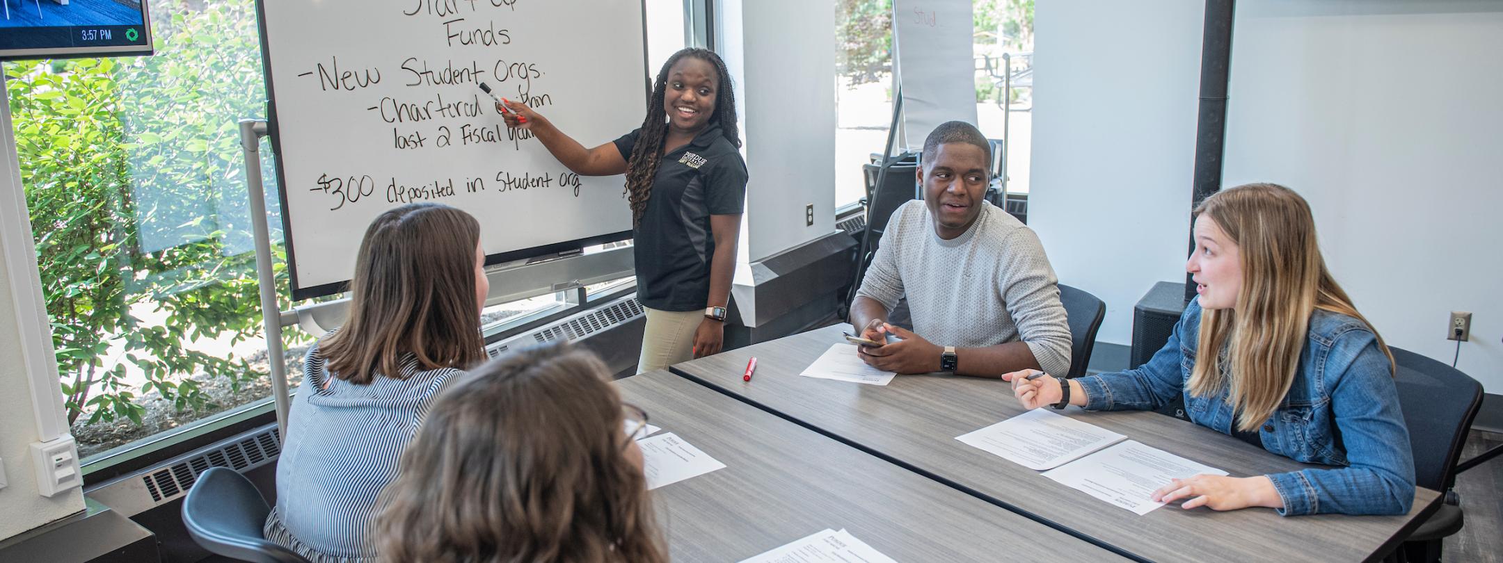 Student government association meeting