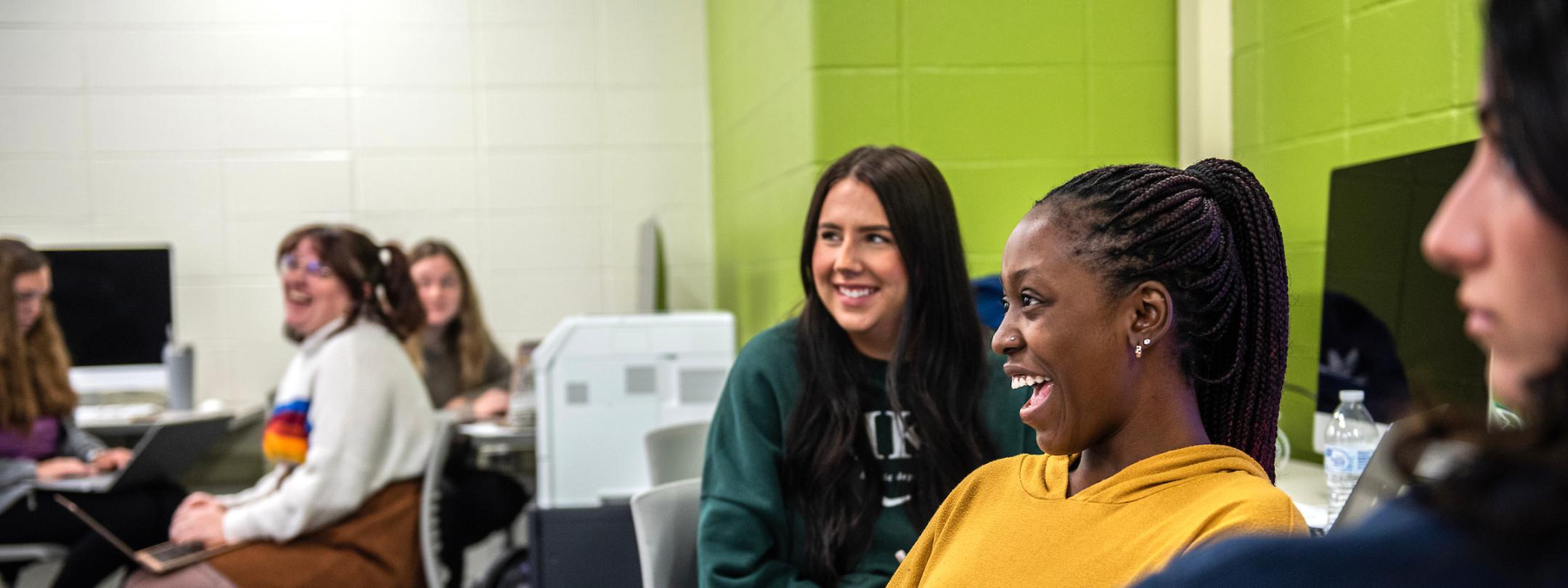 Students in a communication classroom.