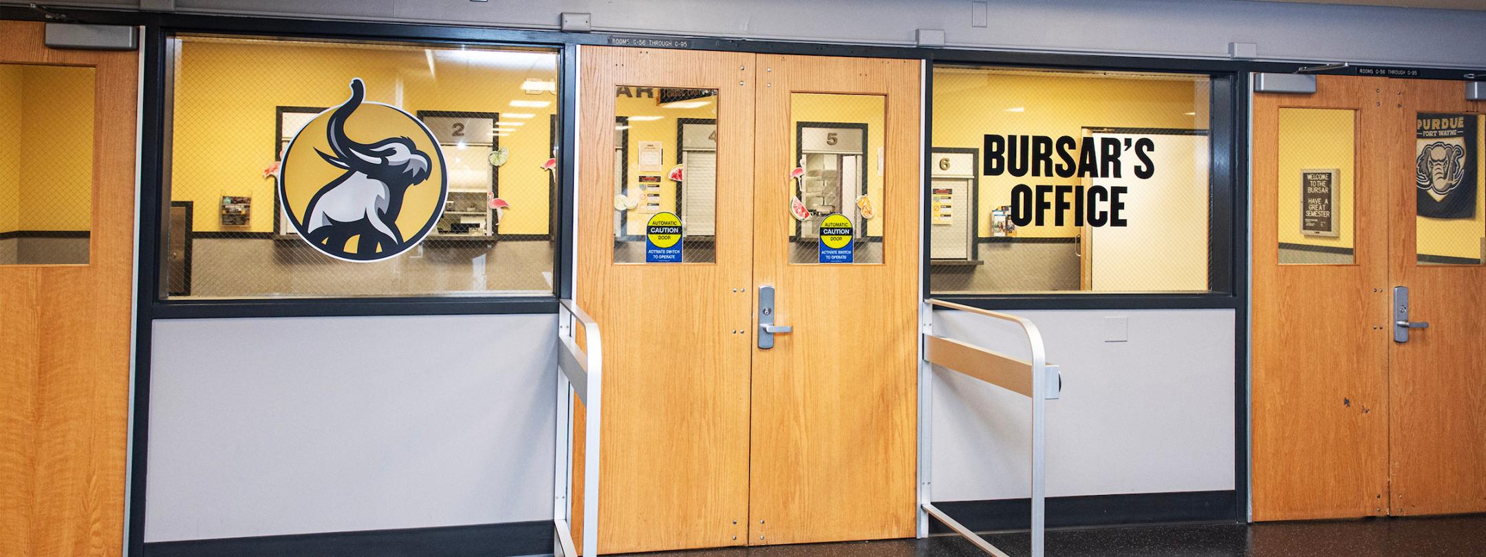 Entrance to the bursar office