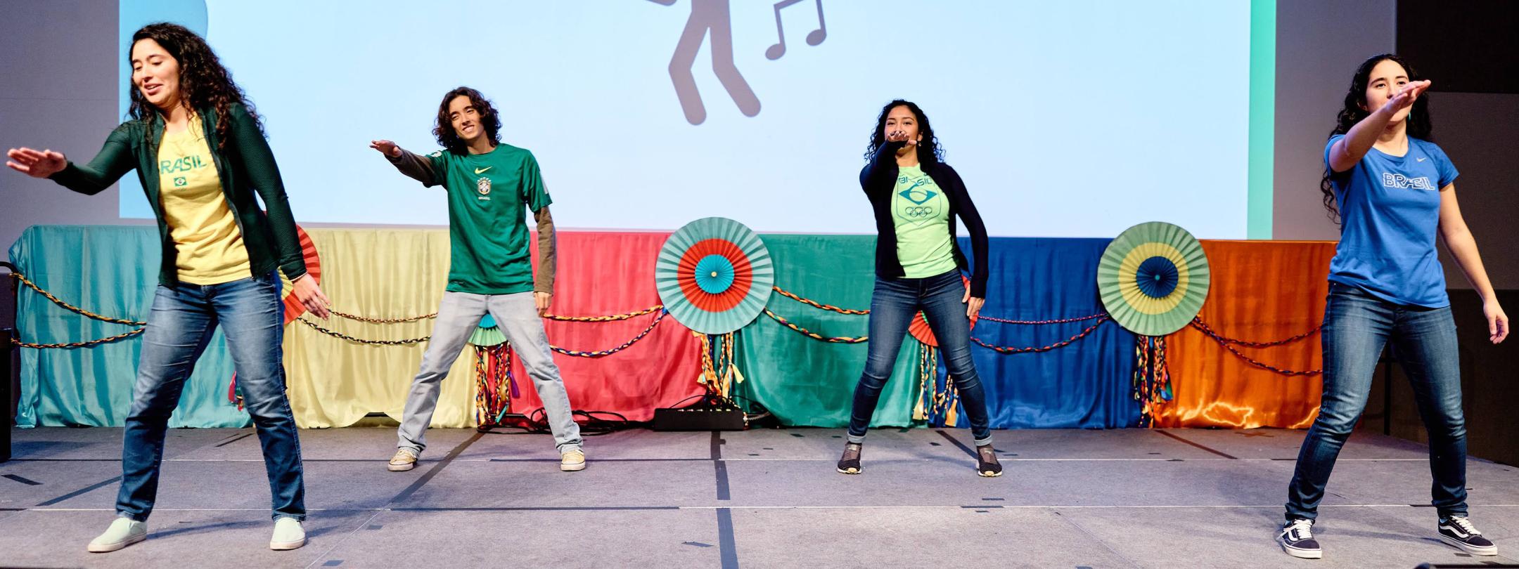 International students led a dance session at the 2022 Global Student Celebration.