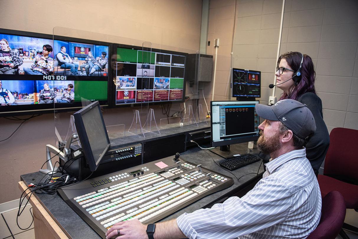 Art Herbig is working in a TV studio