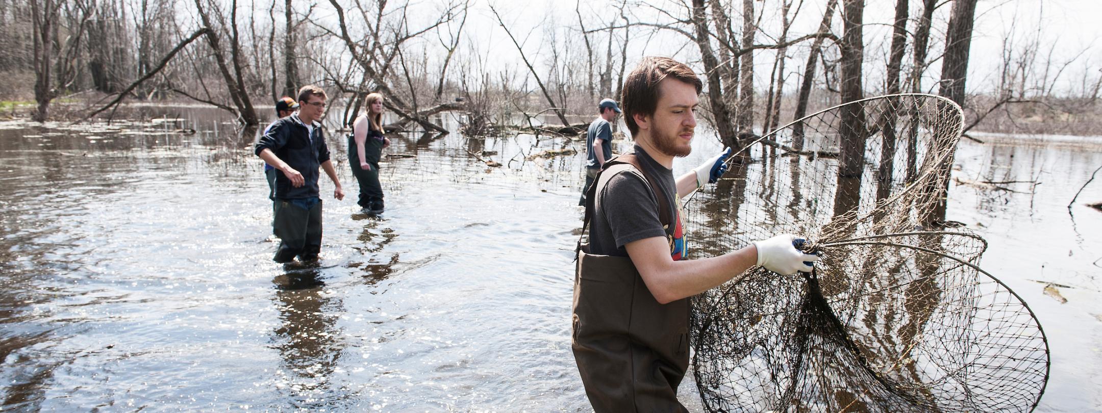 PFW students in Eagle Marsh.