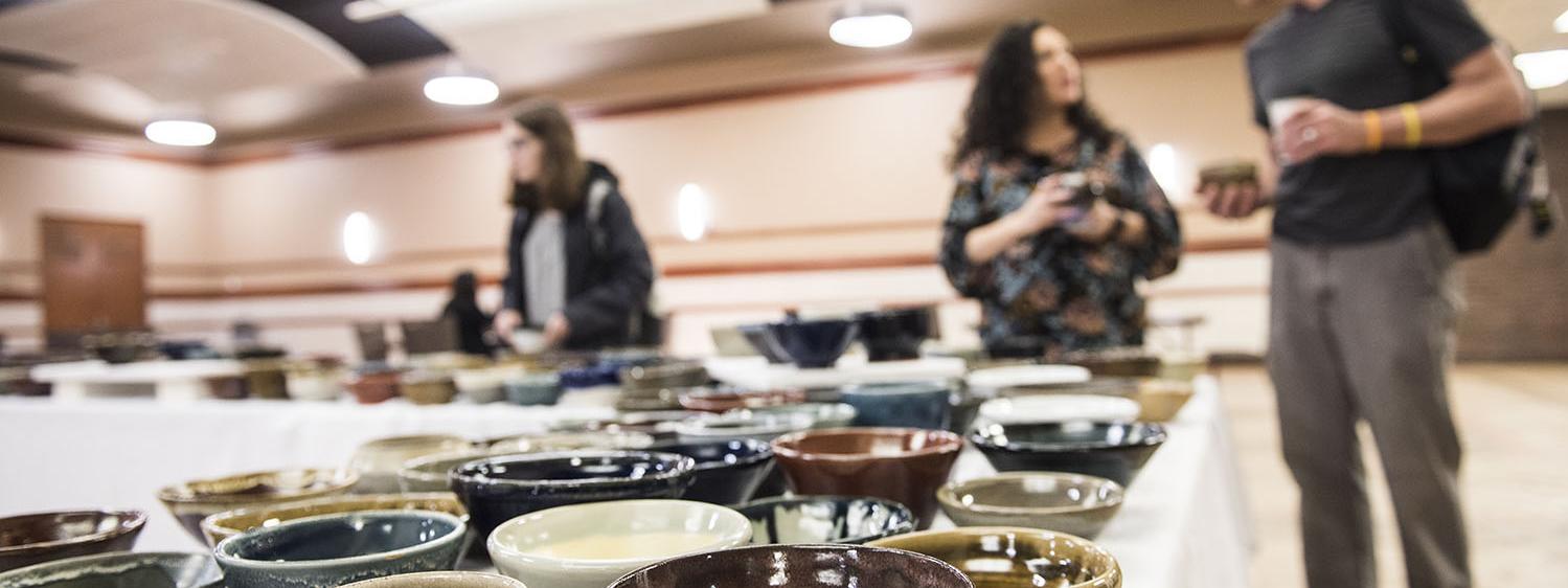 Ceramic bowls being sold