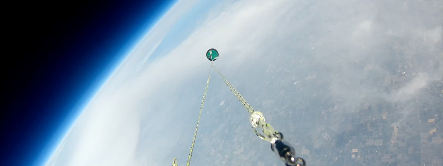 Weather balloon in the atmosphere