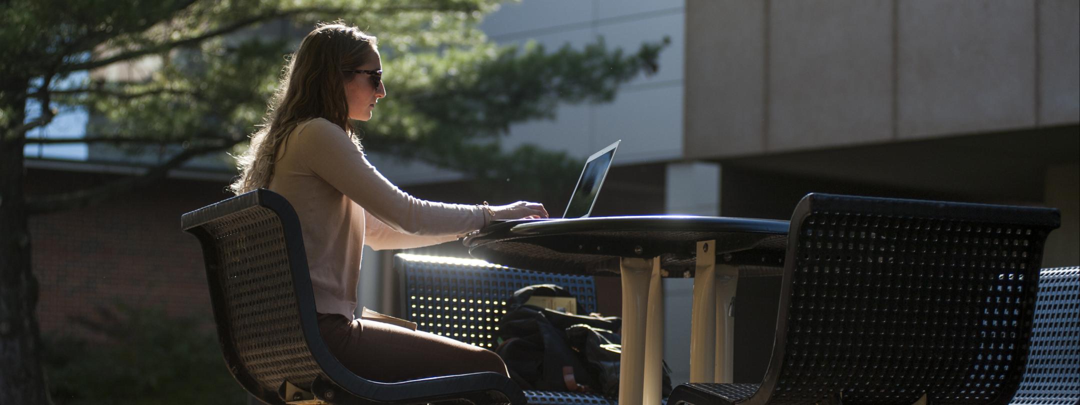 Student studying.