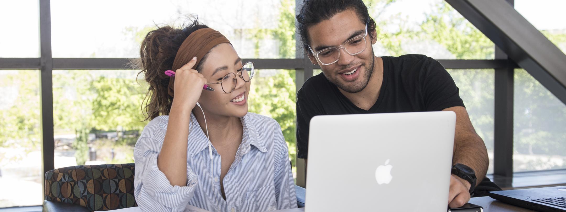 Students studying together.