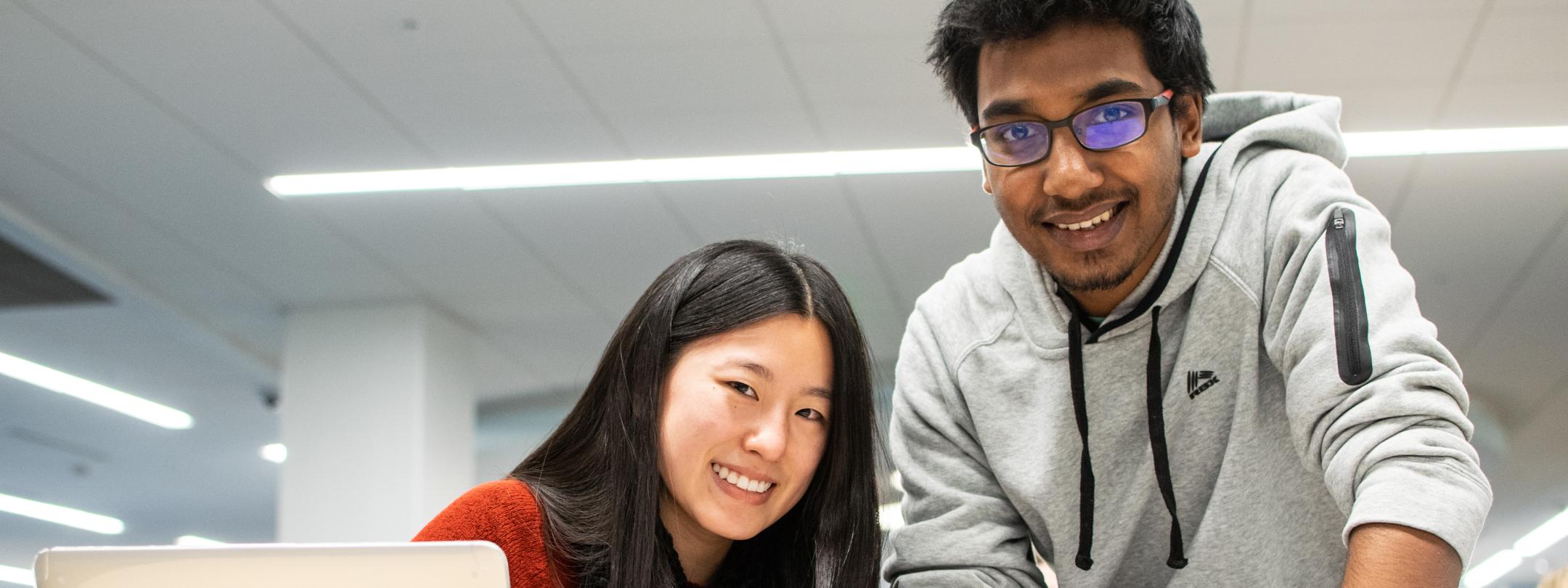 Students studying together.