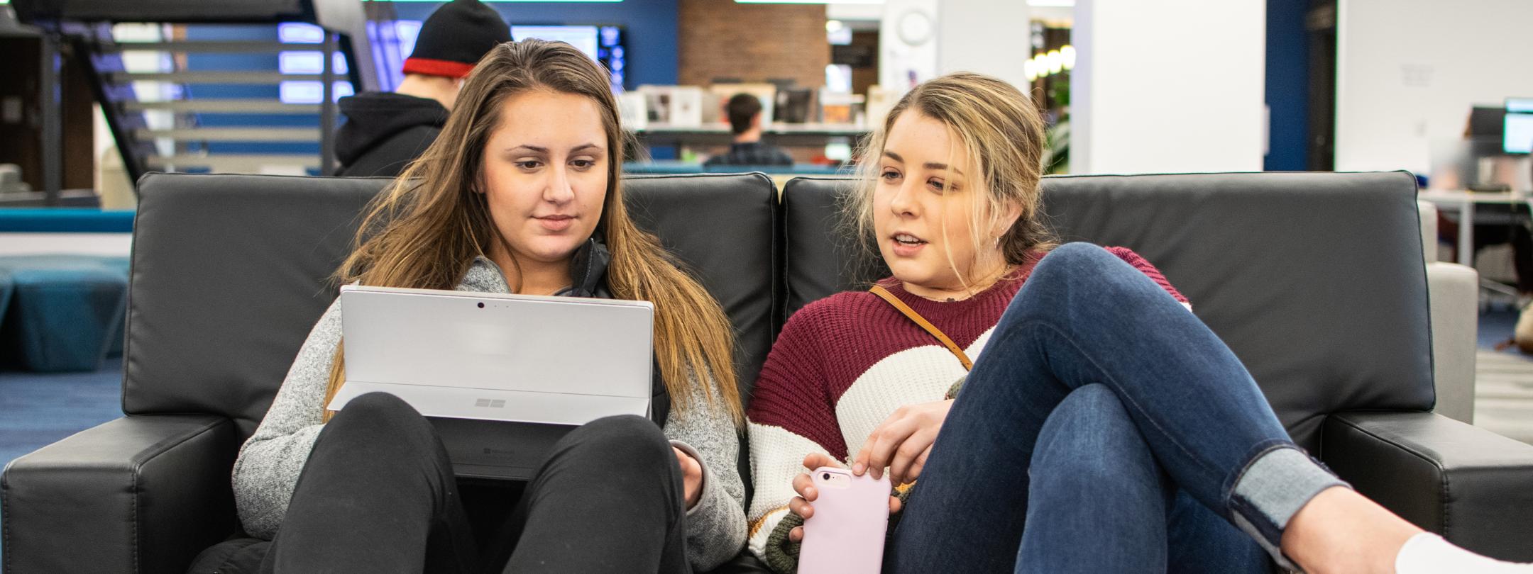 Students studying together.