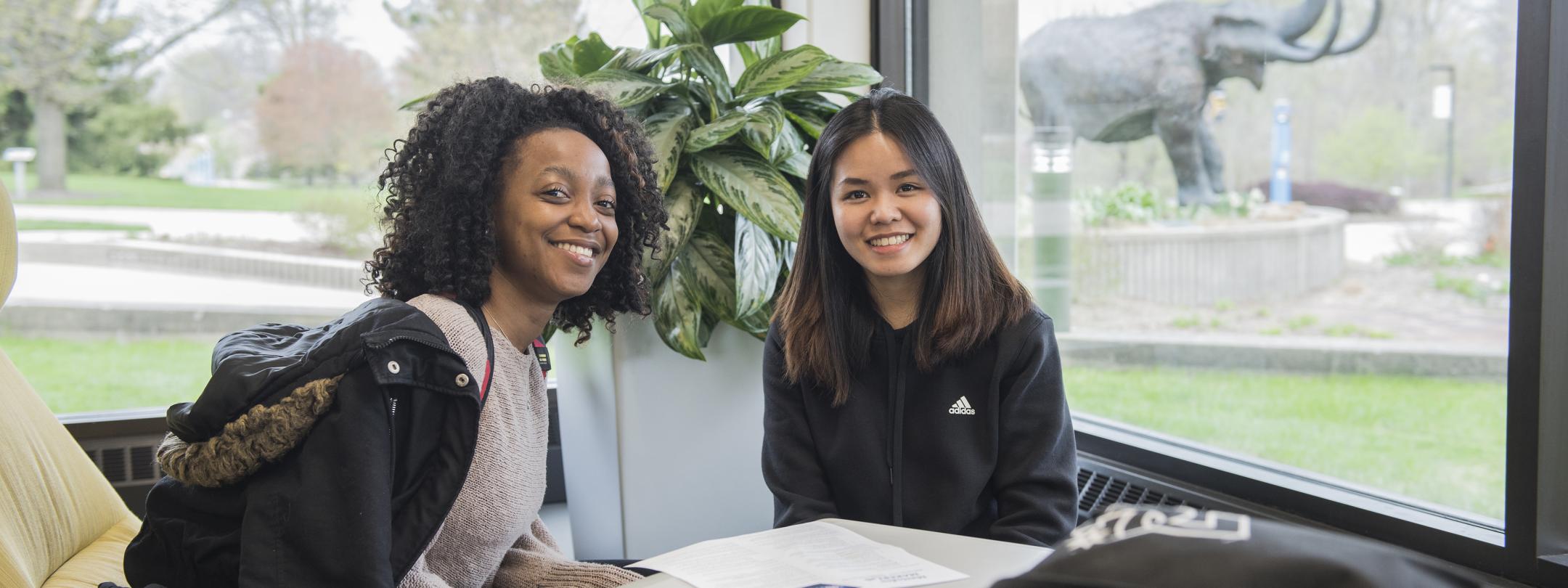 Students studying together.