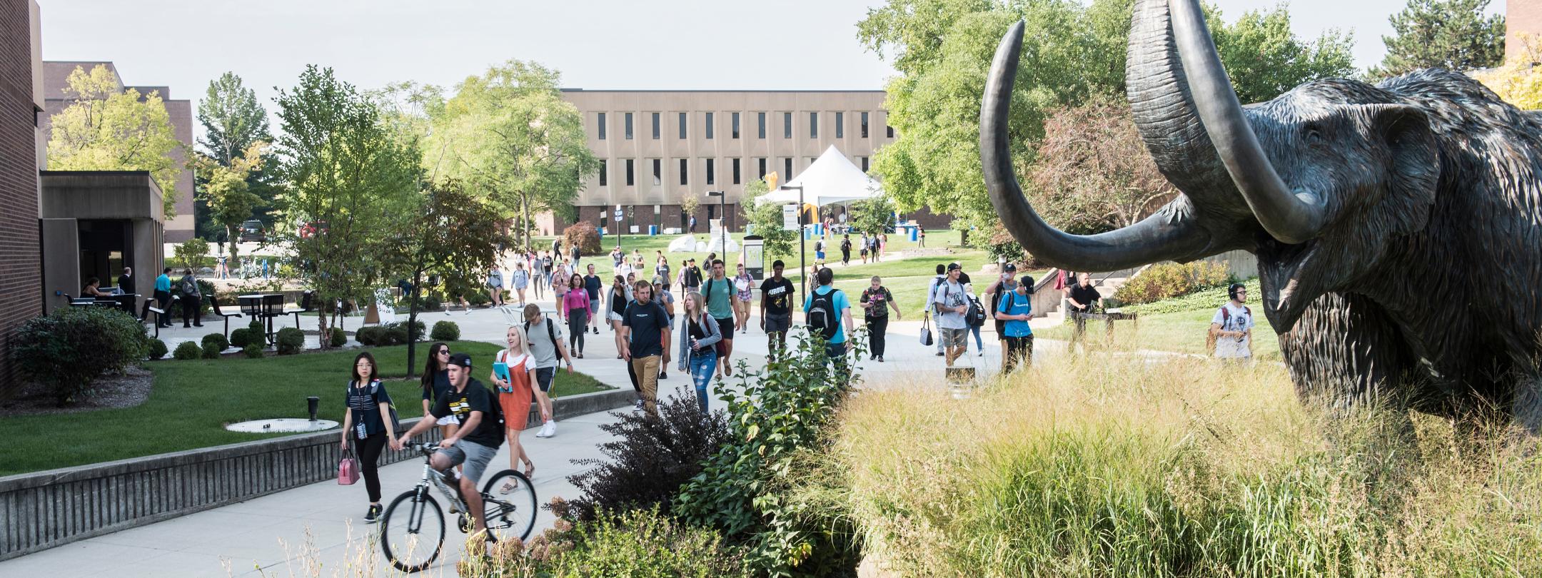 Students walking to class.