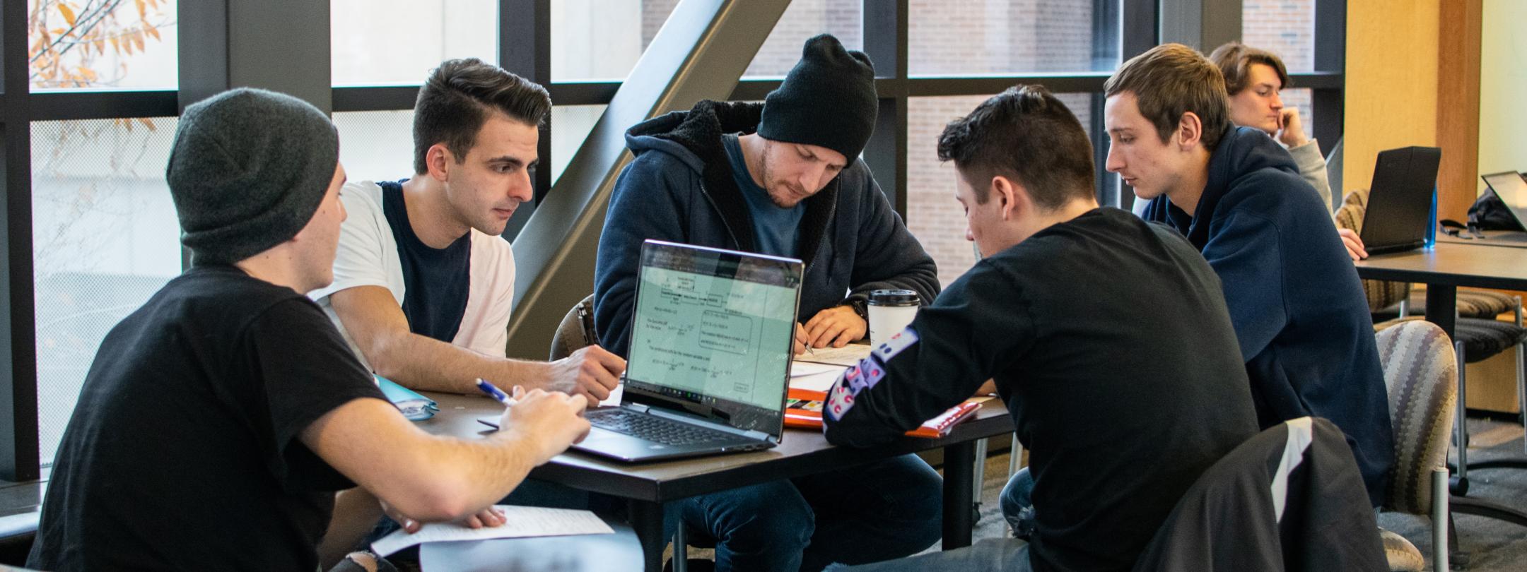 Students studying together.