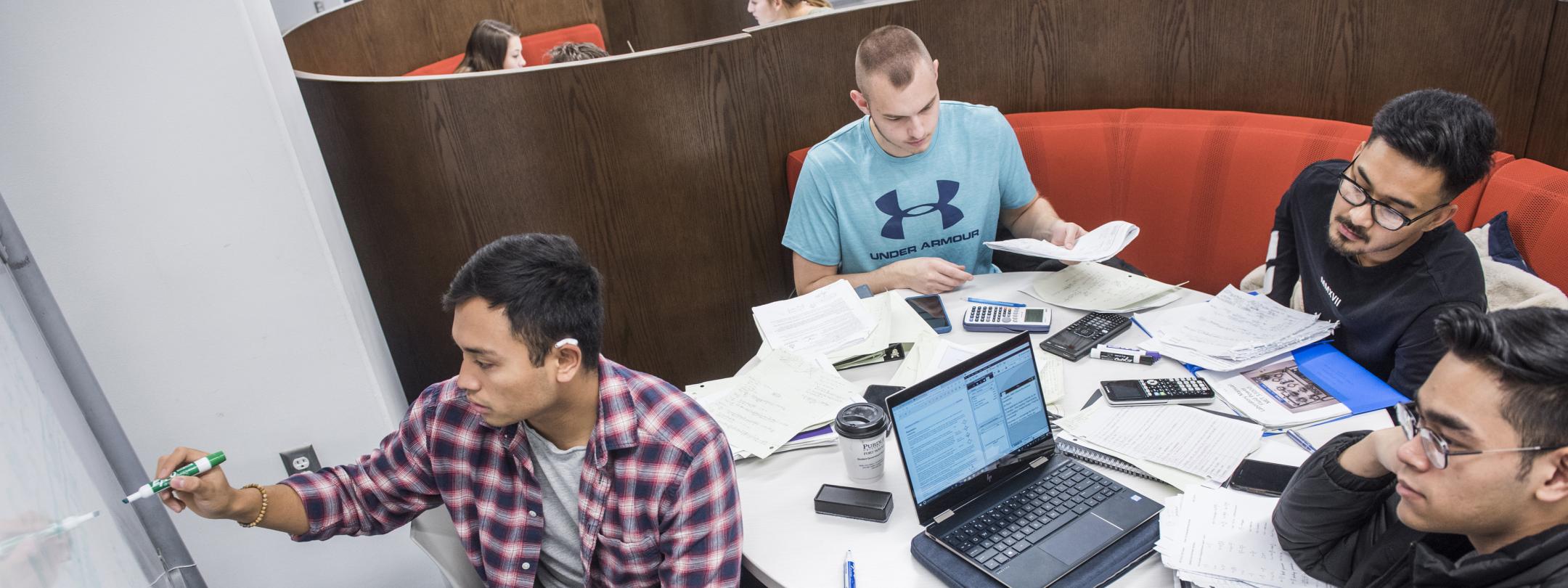 Students studying together.