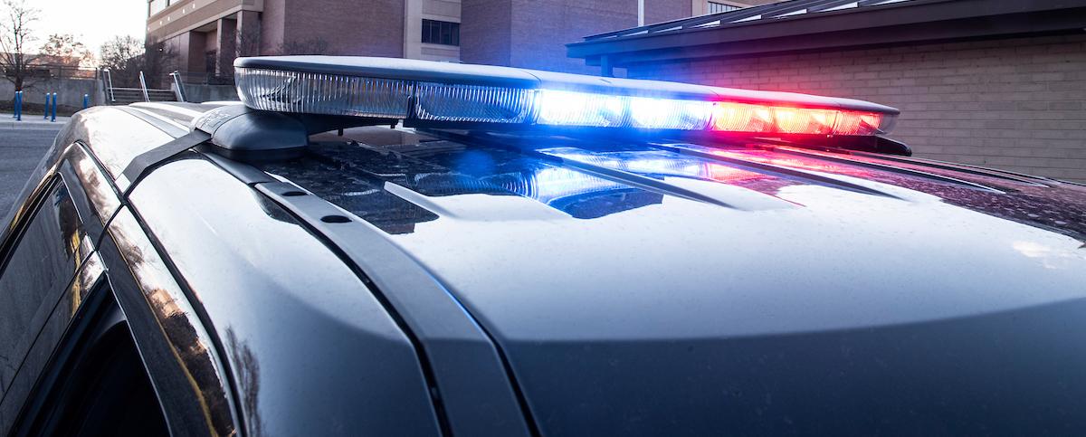 lights on top of a police car