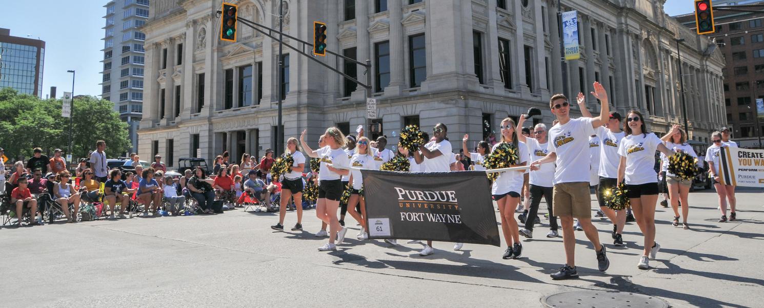 Parade through downtown fort wayne