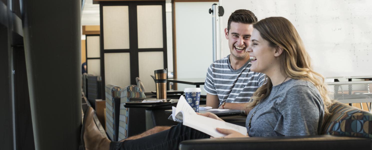 Students studying together.