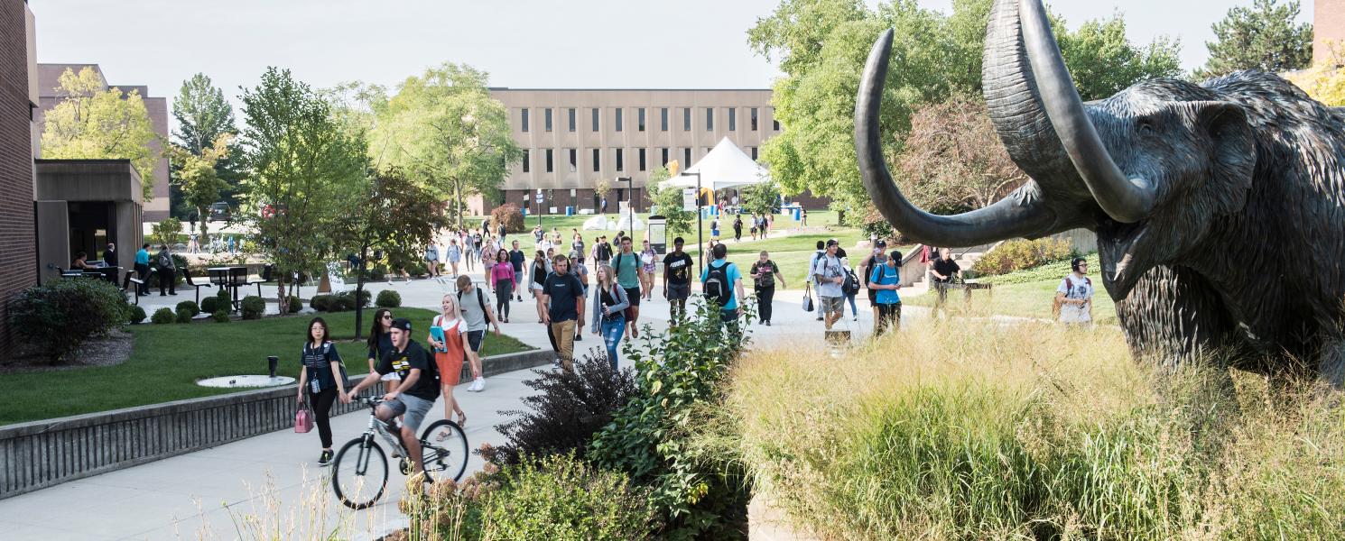 Students walking to class.