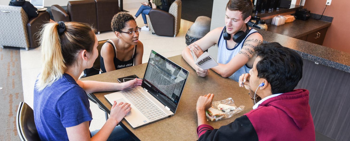 Students studying together.