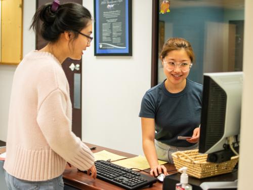 Students and computer