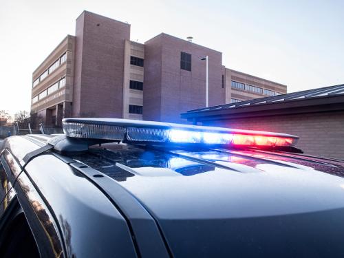 lights on top of a police car