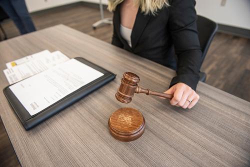 Student with a gavel.