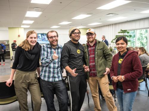 Student attending the ERC open house