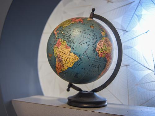 Globe in the International Studies office