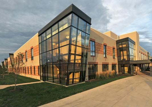 John and Ruth Rhinehart Music Center on the main campus.