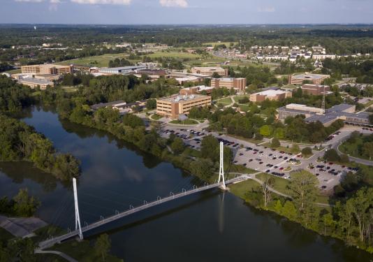 Aerial view of the main campus.