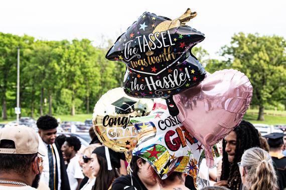 Celebration balloons.