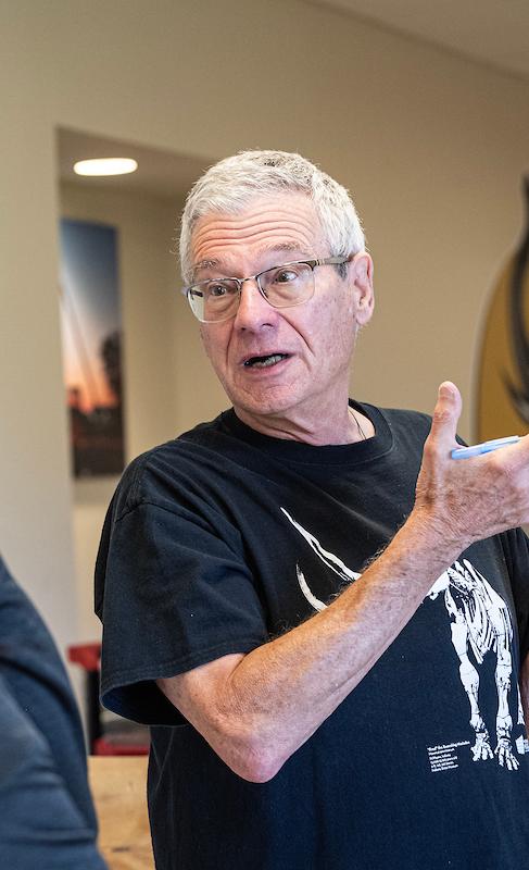 James Farlow, adjunct professor, played a huge role in caretaking for the mastodon after the retirement of Jack Sunderman who formed the Department of Geology in 1965. 