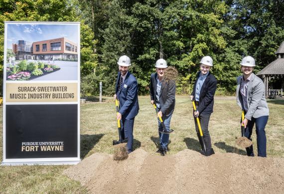 Ceremonial dig at the Surack-Sweetwater Music Industry Building groundbreaking.