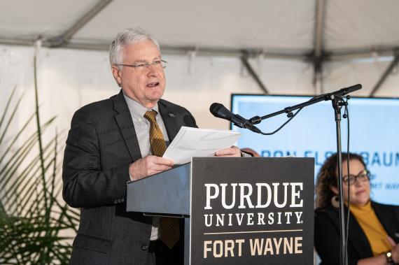 Chancellor at the groundbreaking for Trace.