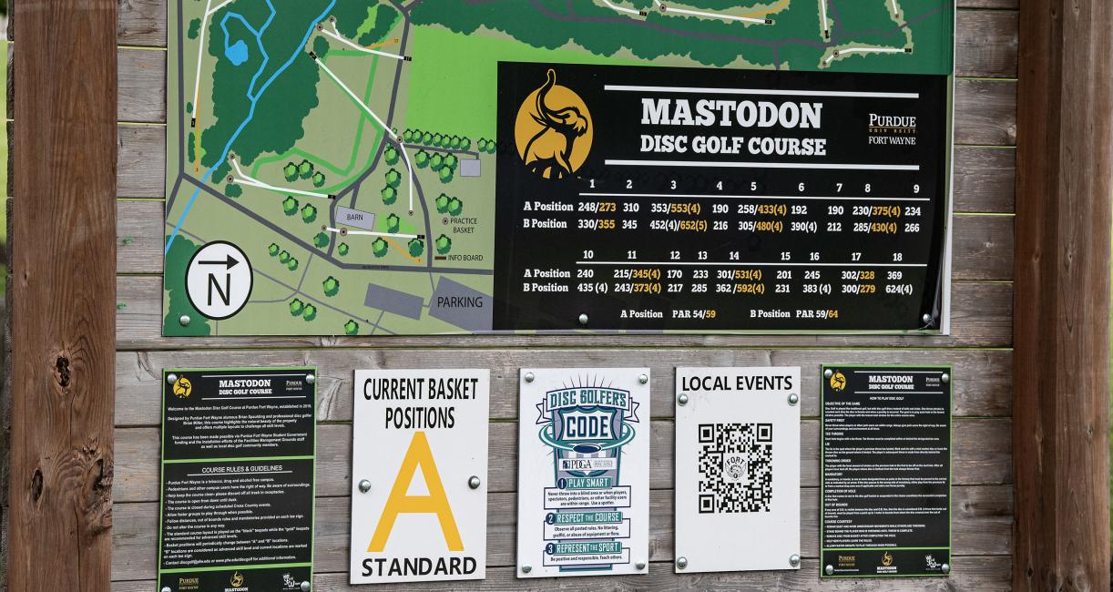 Mastodon Disc Golf Course map