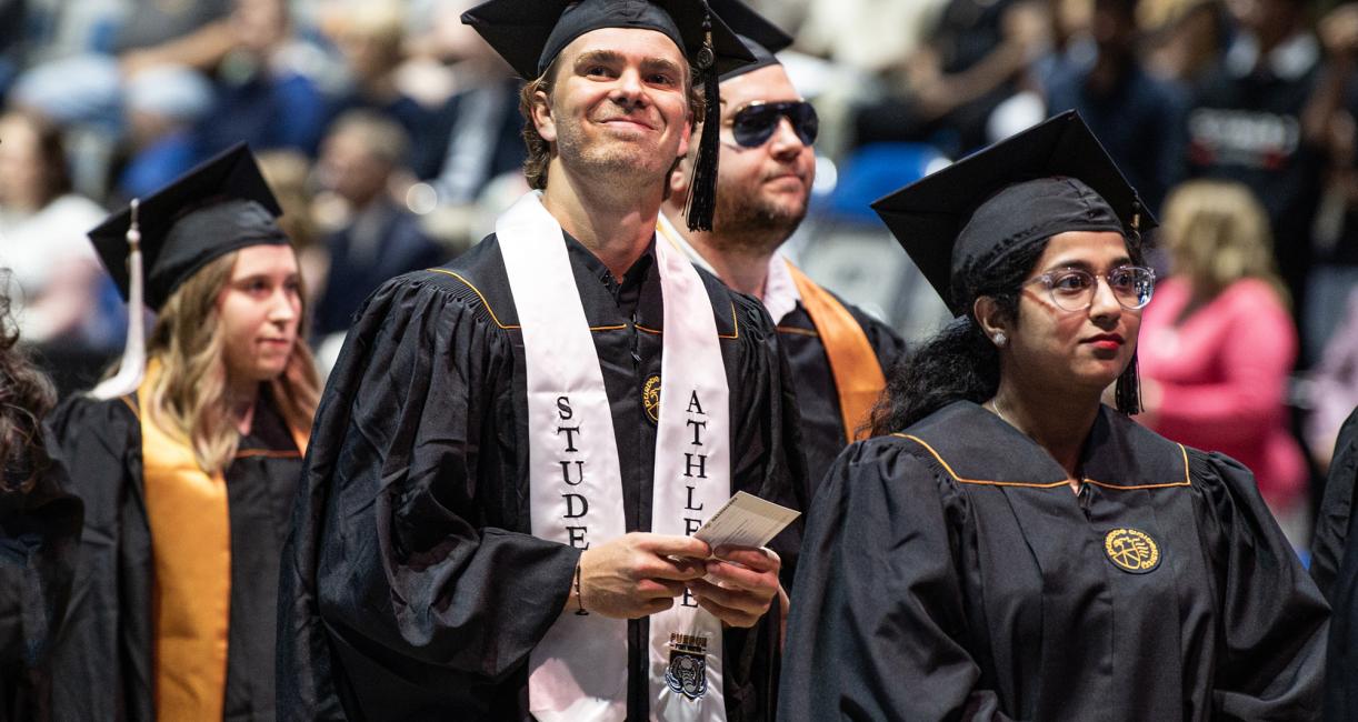 Students at commencement.