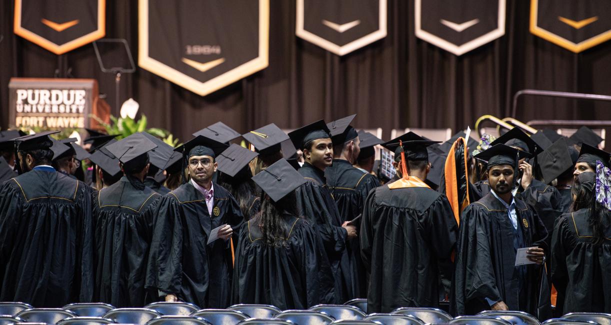 Students at commencement.