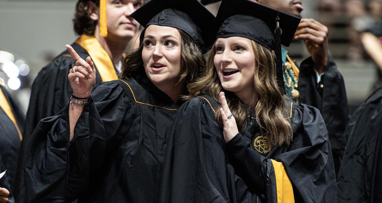 Students at commencement.