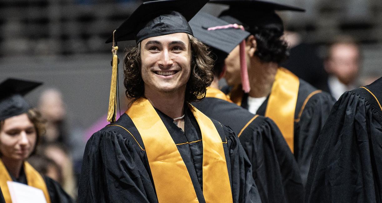 Students at commencement.