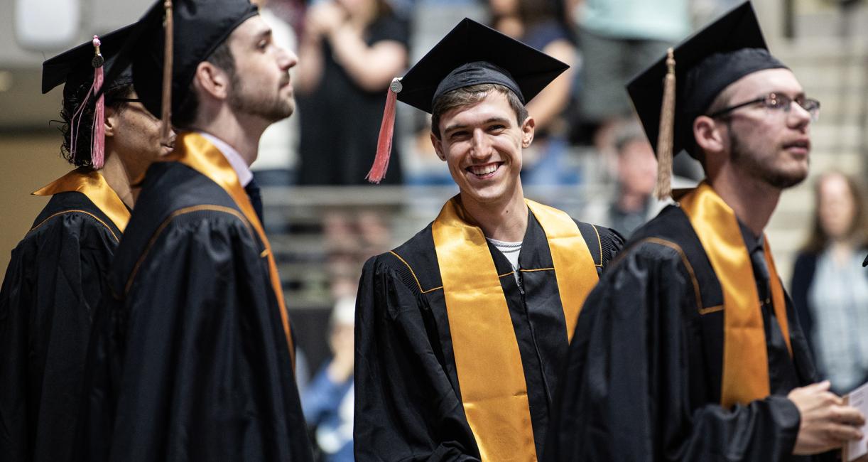 Students at commencement.