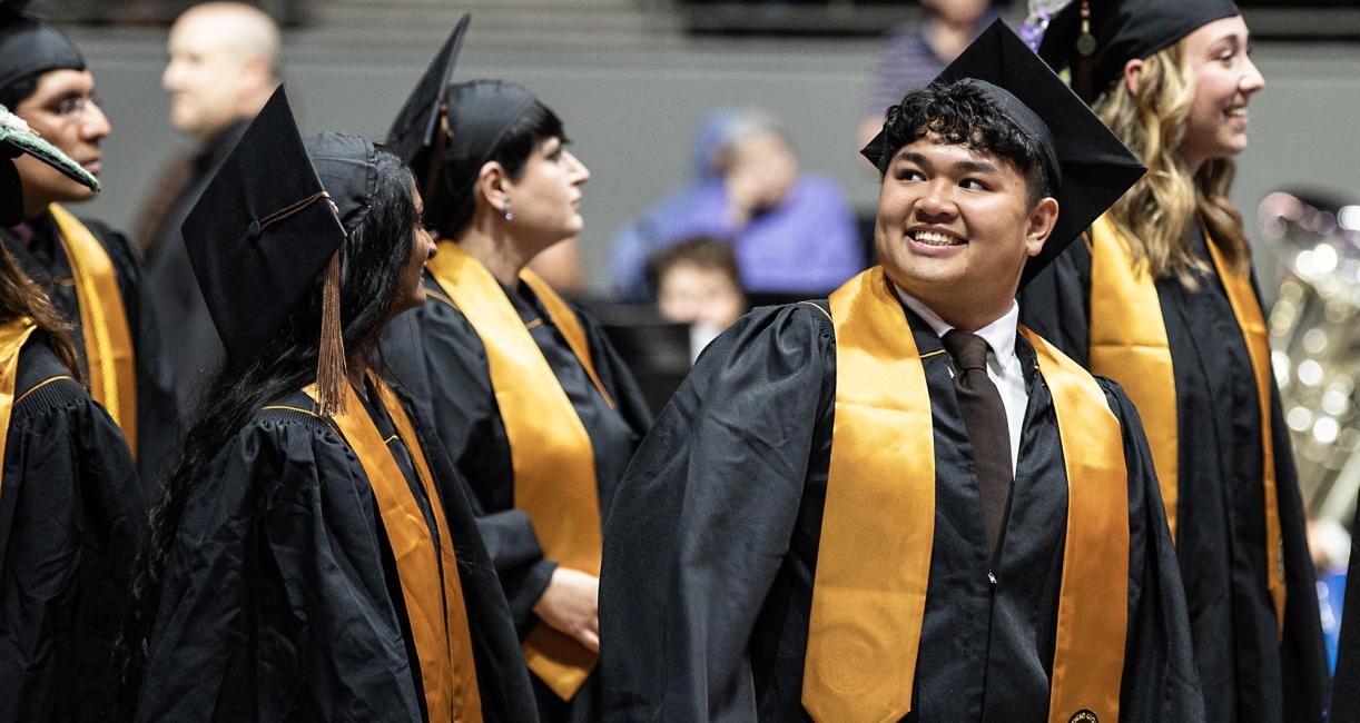 Students at commencement.