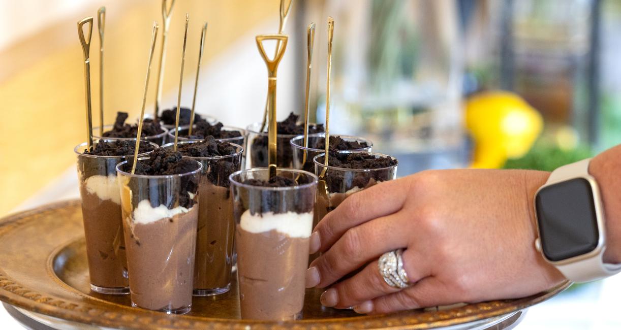 Dessert dirt cups at the  Surack-Sweetwater Music Industry Building groundbreaking reception.