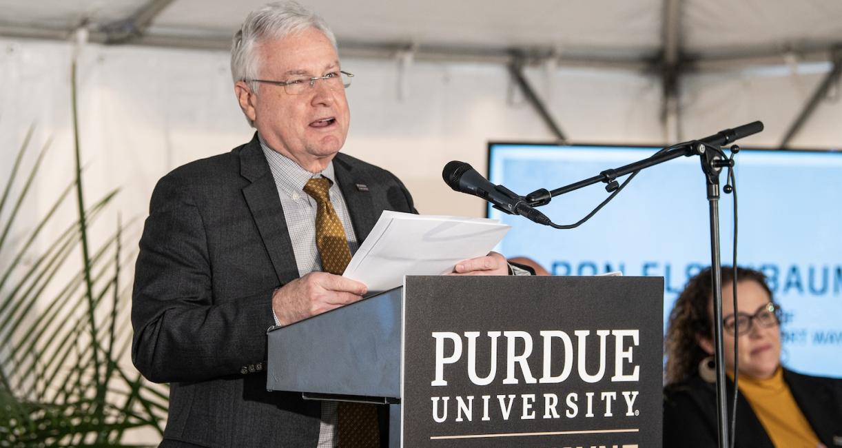 Chancellor at the groundbreaking for Trace.