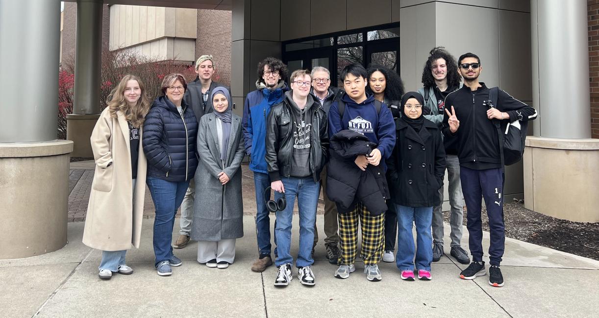 A group of students outside of Walb Student Union